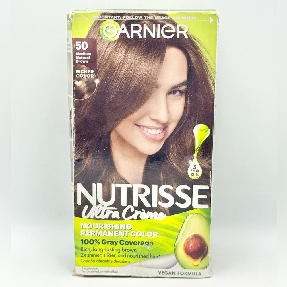 Garnier Nutrisse Ultra Creme Nourishing Permanent Color 50 Medium Neutral Brown
